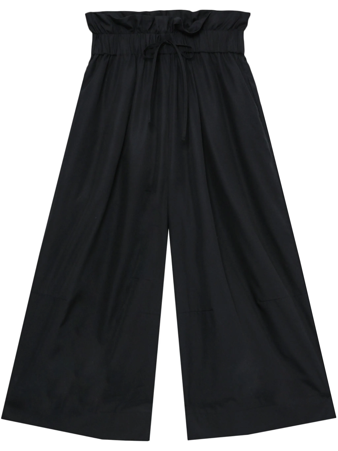 Elasticated Ruffle Waist Cropped Pants
