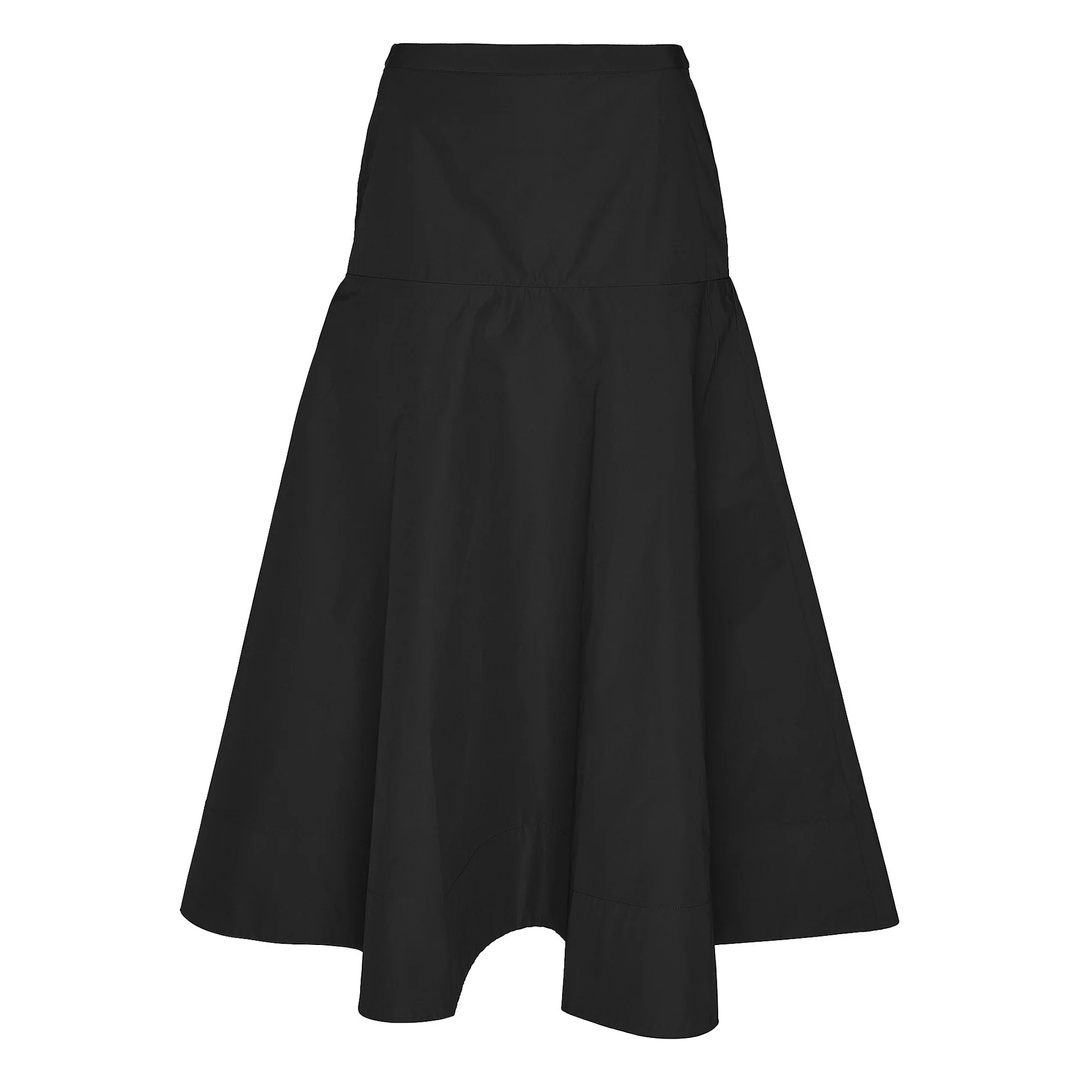 Sheen Parachute Poly Long Skirt
