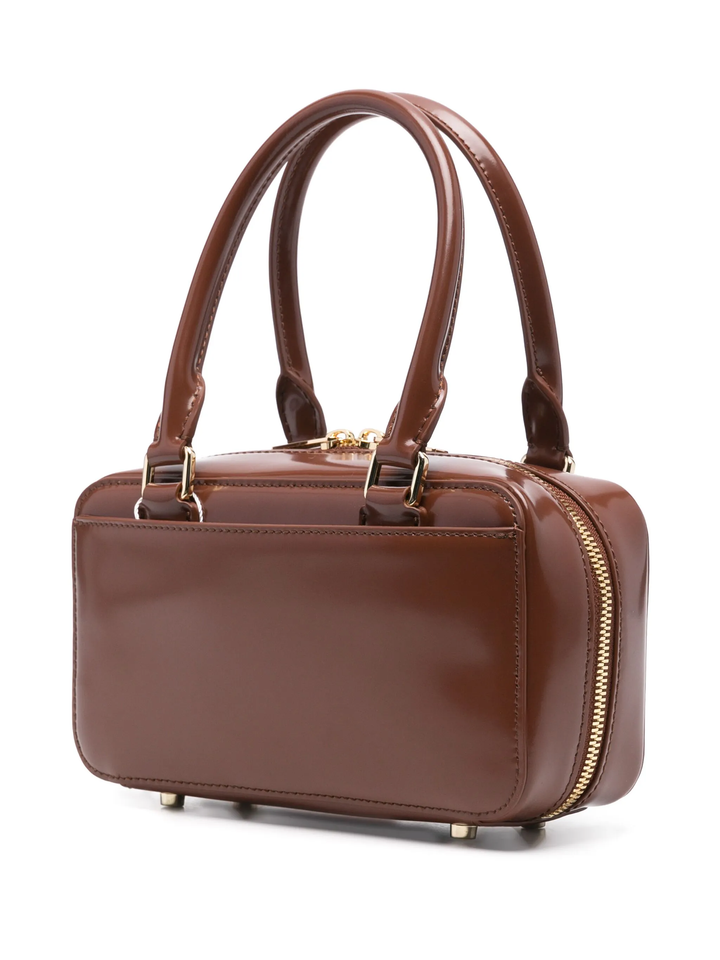 Brown Leather Mini Tote Bag