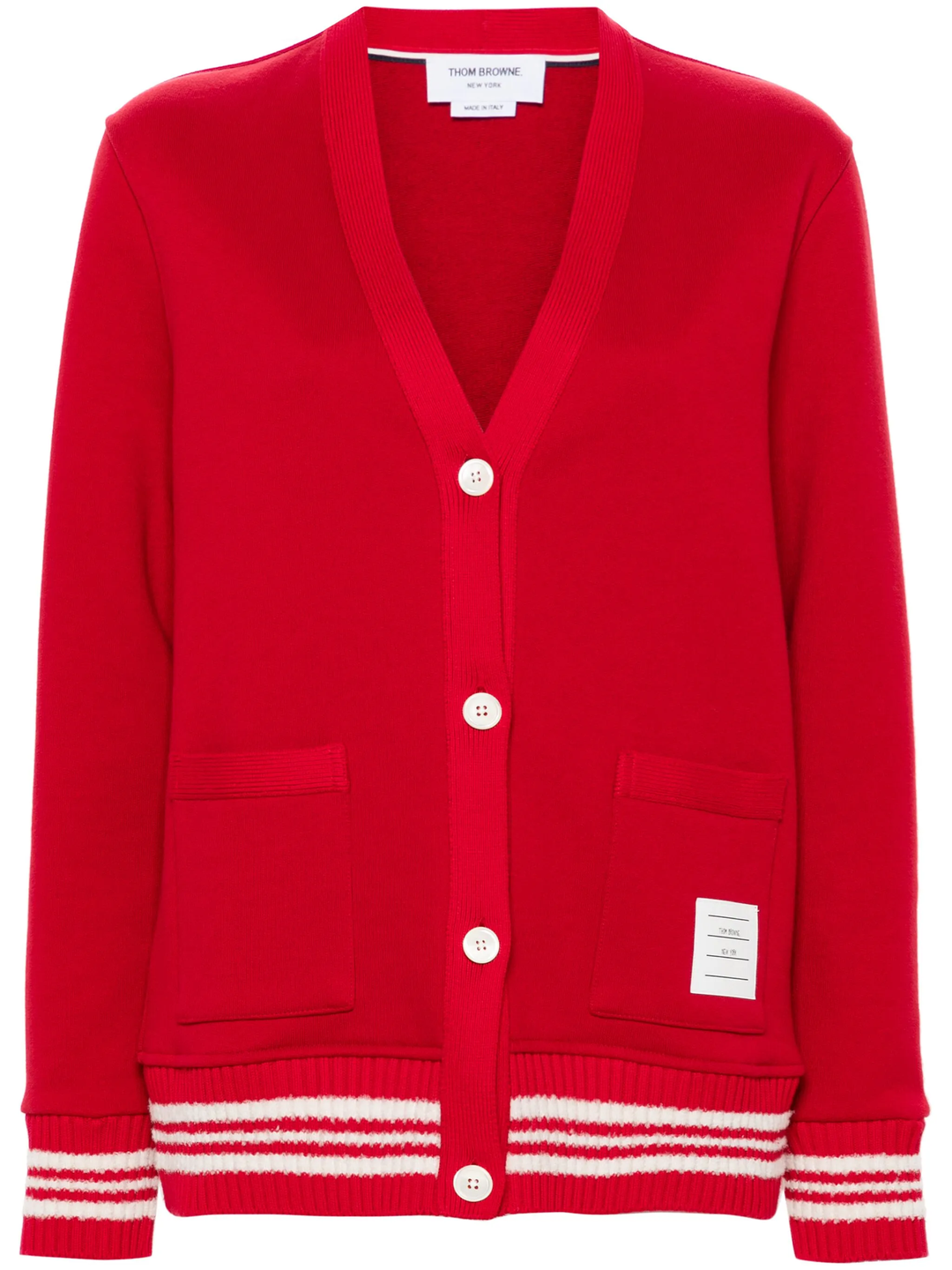 Loopback V Neck Cardigan Women