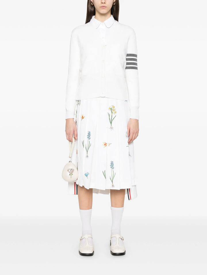 Botanical Flower Pleated Skirt