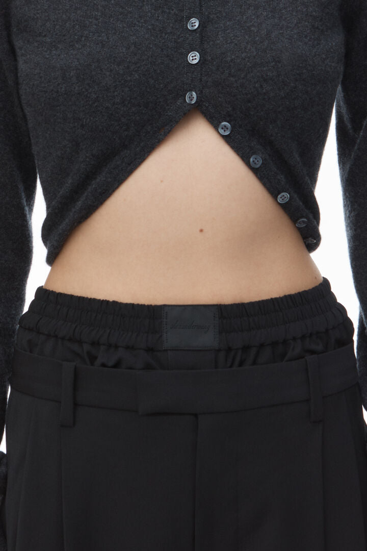 Pre-Styled Boxer Pleated Trouser