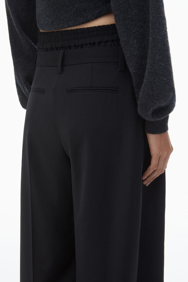 Pre-Styled Boxer Pleated Trouser