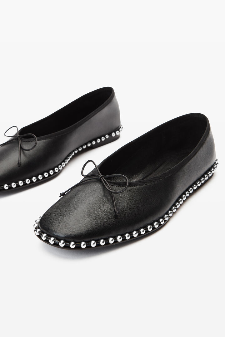 Lina Ballchain Flat In Smooth Lambskin