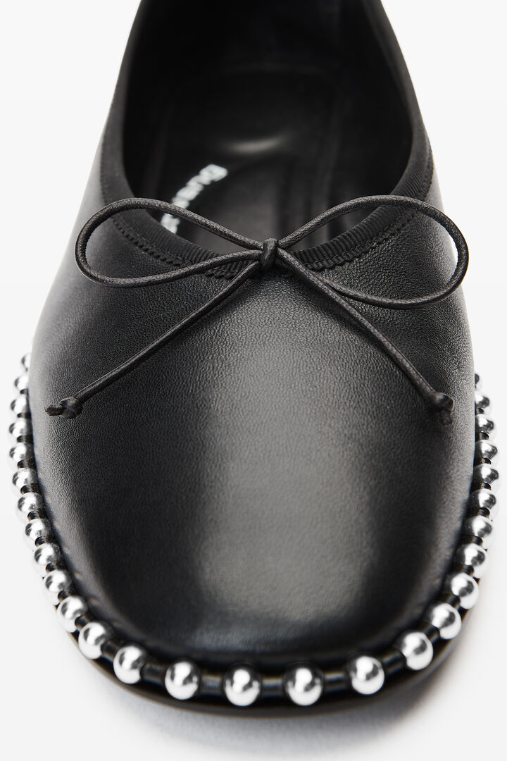 Lina Ballchain Flat In Smooth Lambskin
