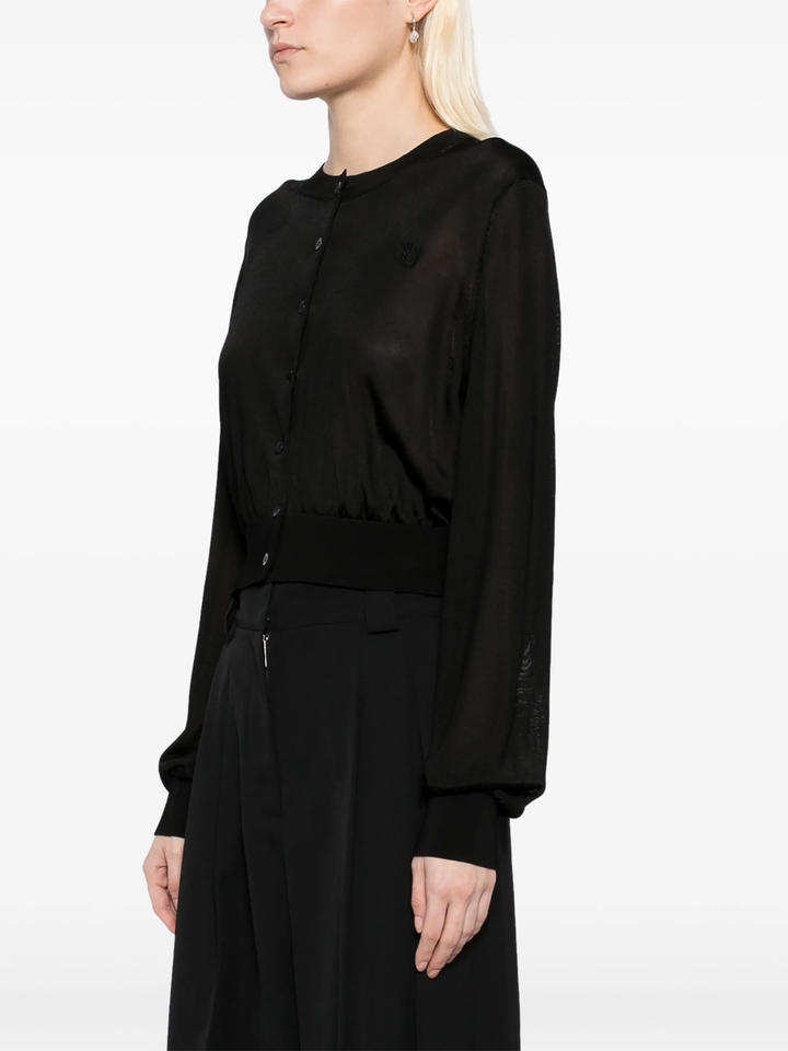 Cropped Crewneck Cardigan