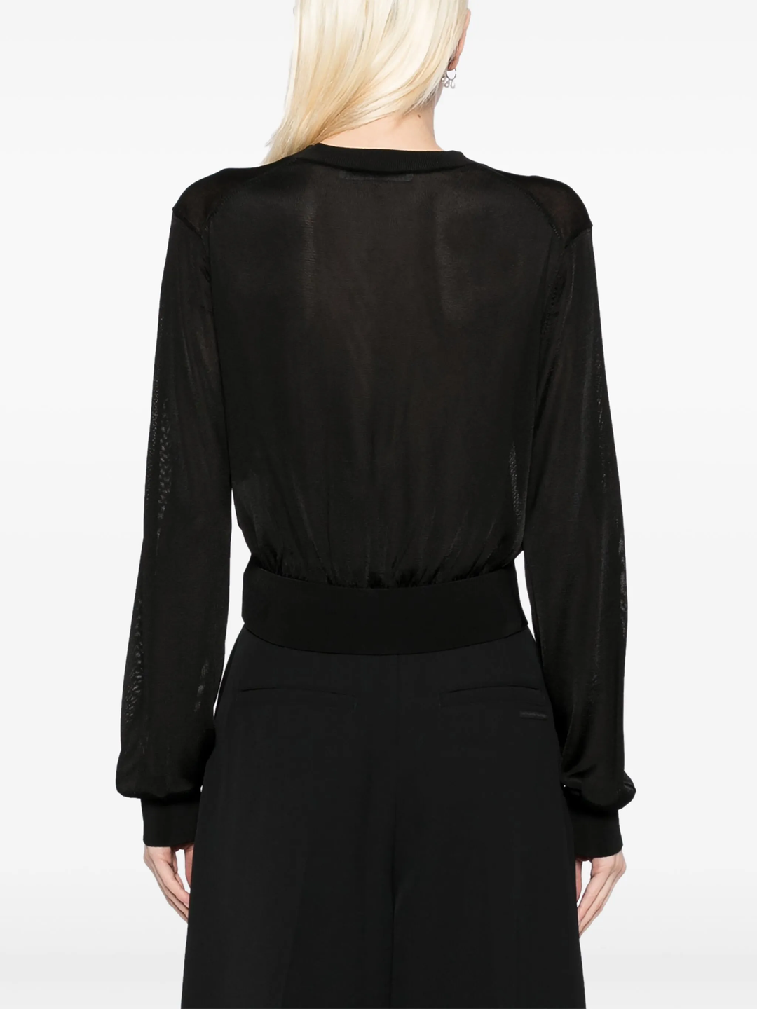 Cropped Crewneck Cardigan