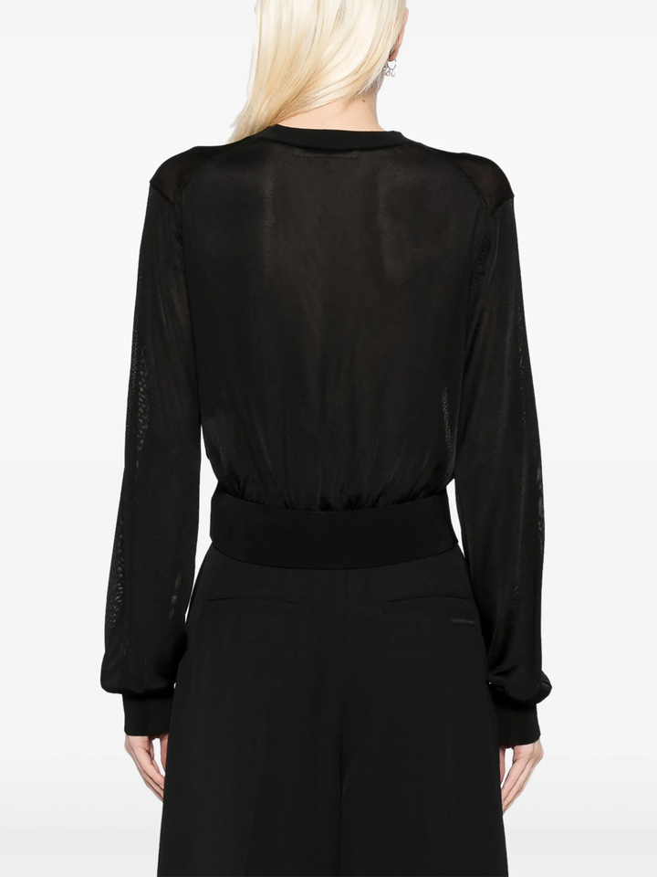 Cropped Crewneck Cardigan