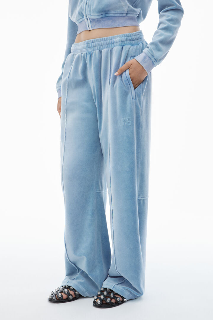 Trackpants In Crushed Velour