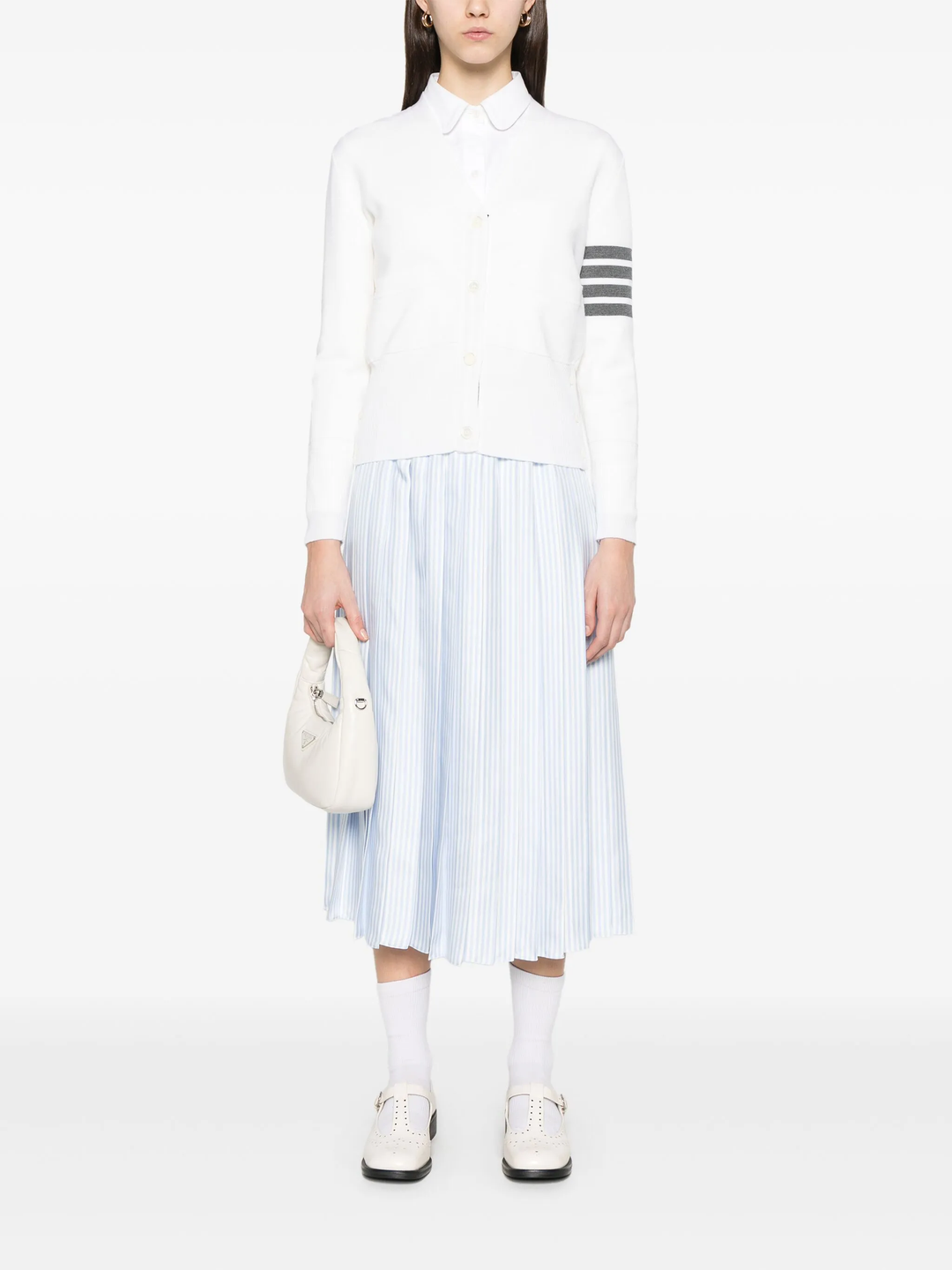 Silk Twill Pleated Skirt Women
