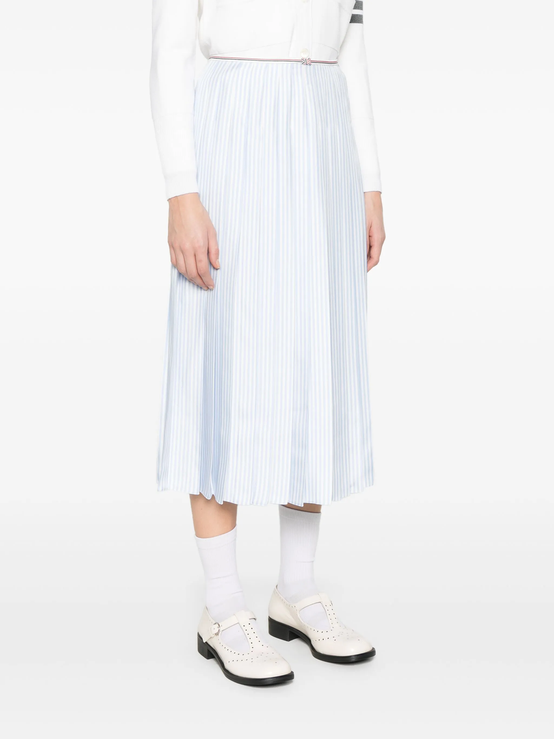 Silk Twill Pleated Skirt Women