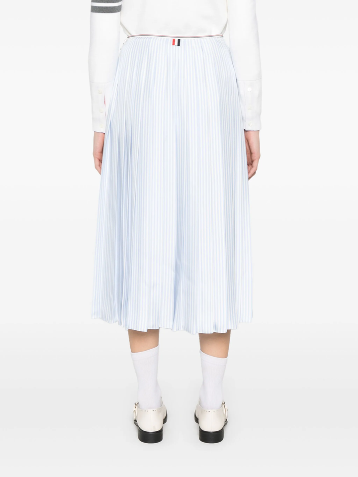 Silk Twill Pleated Skirt Women