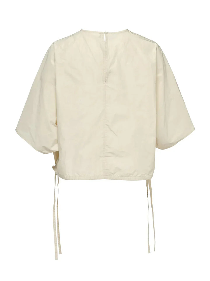 Poly Chambray Taffeta Batwing Top