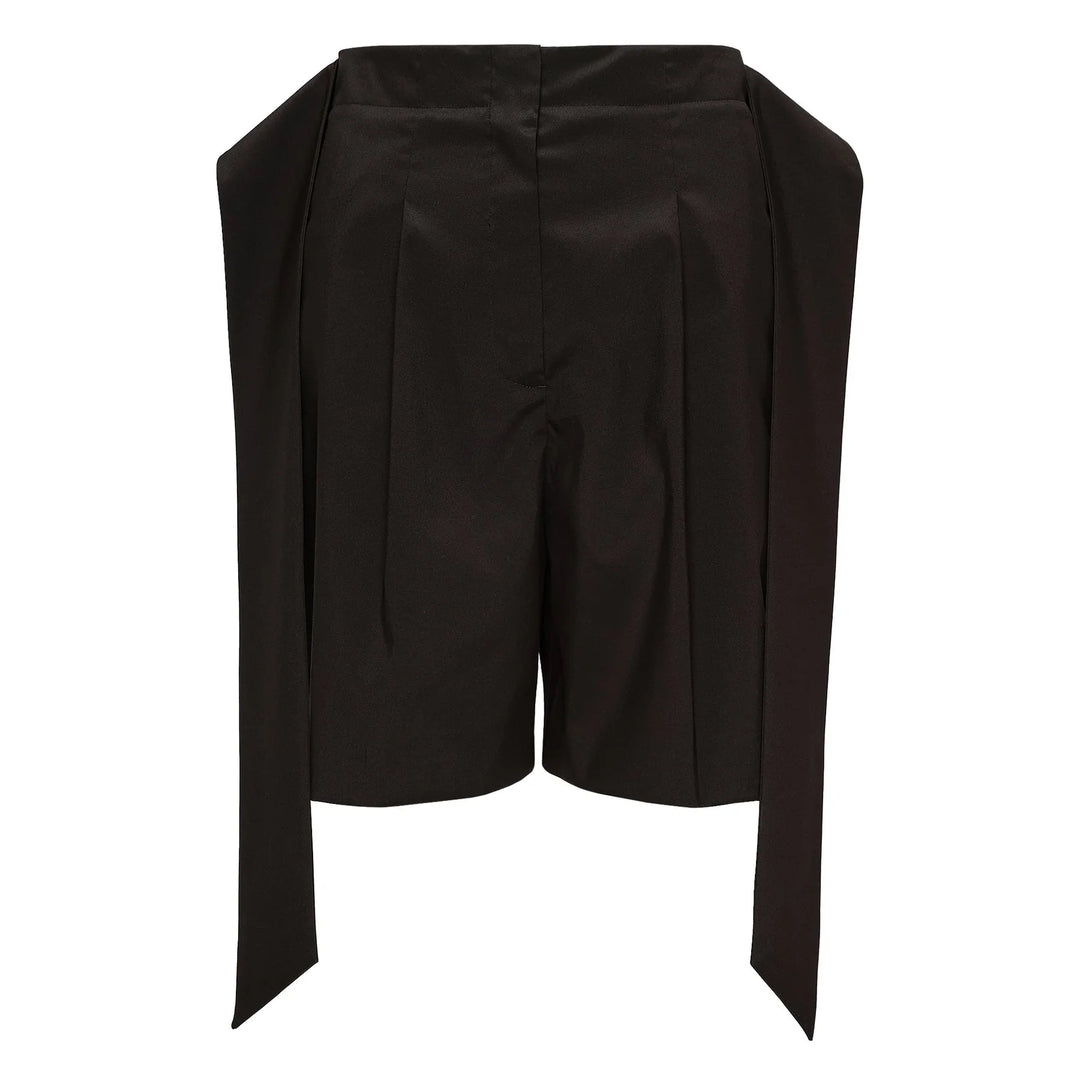 Sheen Cotton Poly Stretch Tie Shorts