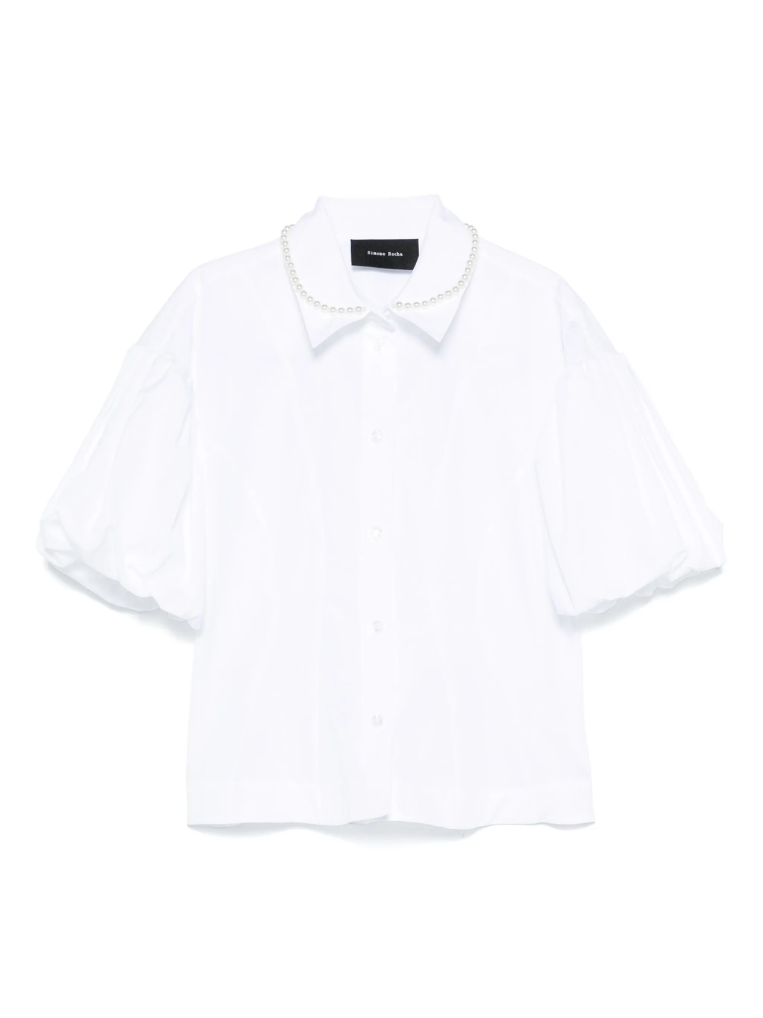 Cropped Ruffle Puff Sleeve Shirt