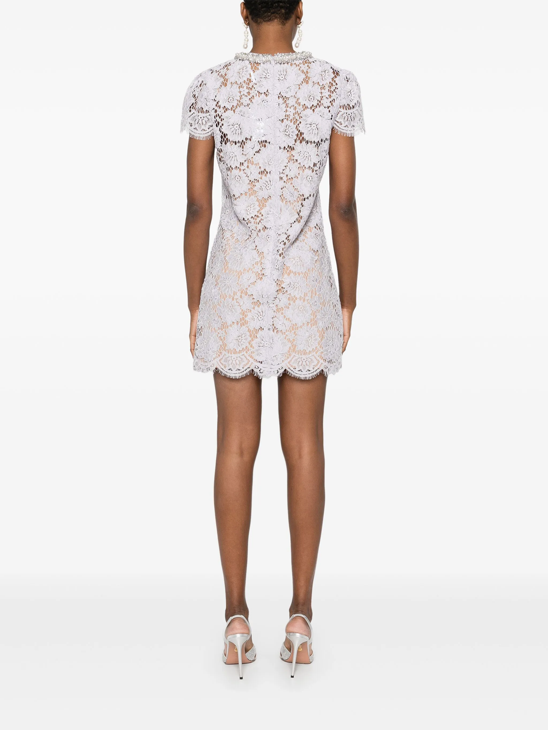 Lilac Lace Mini Dress