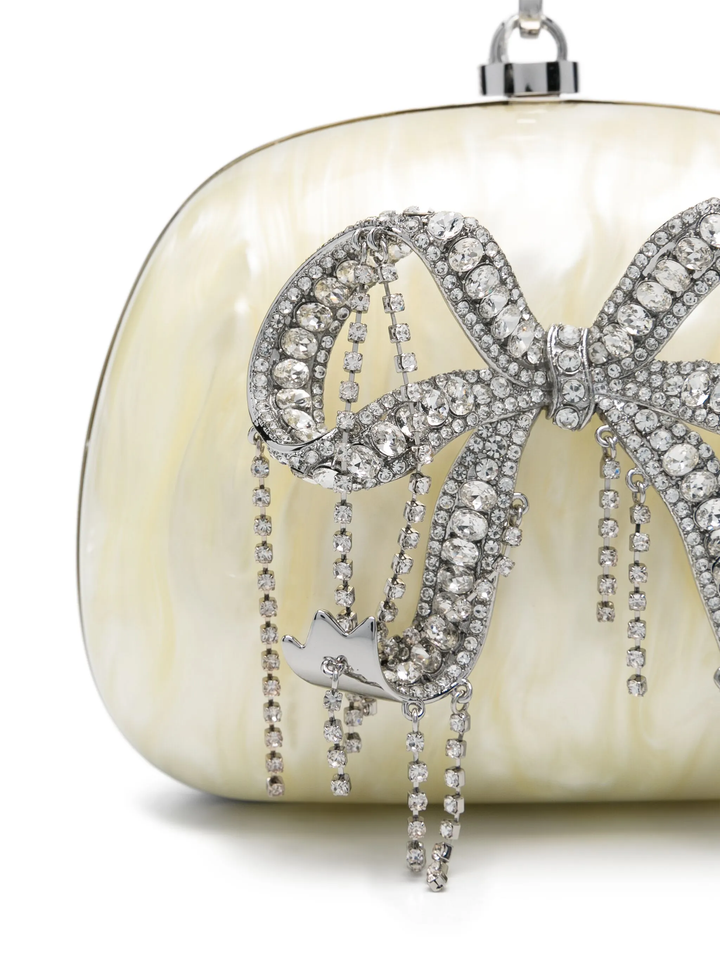 Yellow Pearl Top Handle Clutch