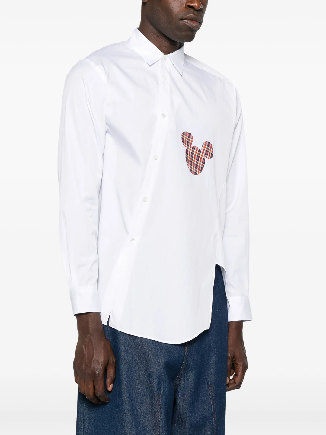 Cotton Plain Poplin Mickey Shirt