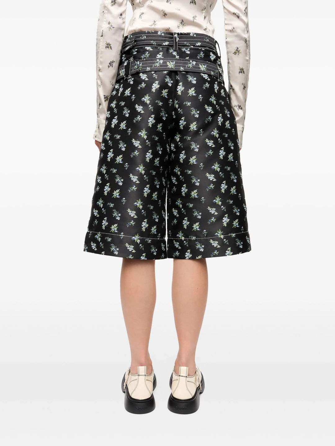 Floral Jacquard Shorts