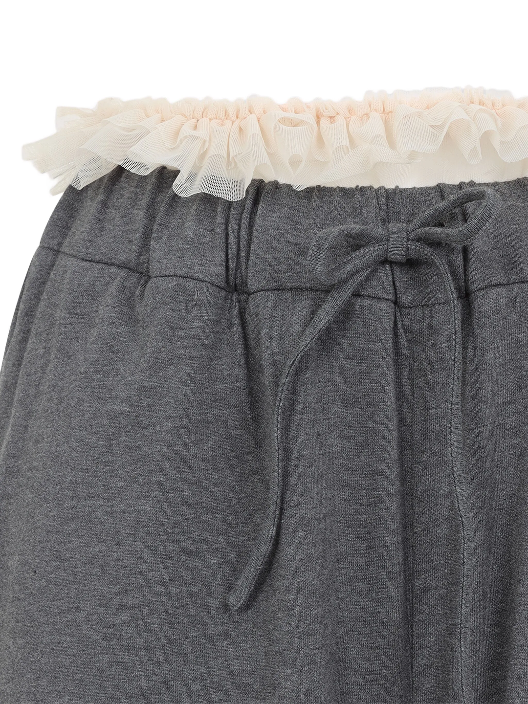 Exposed Frilly Brief Drawstring Pants