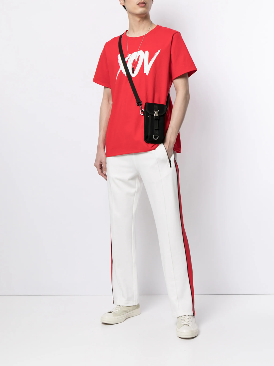 Cut&Sew Short Sleeve Crew Neck T-Shirt