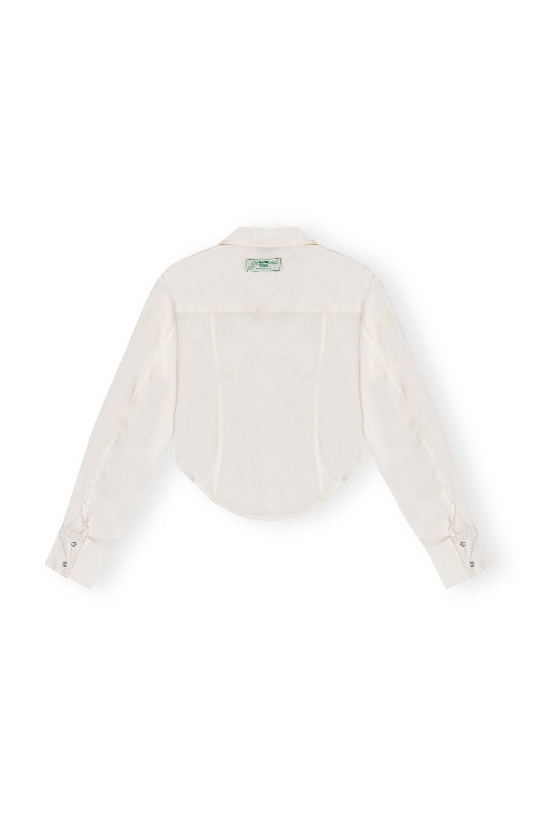 Washed Stretch Cotton Corset Shirt