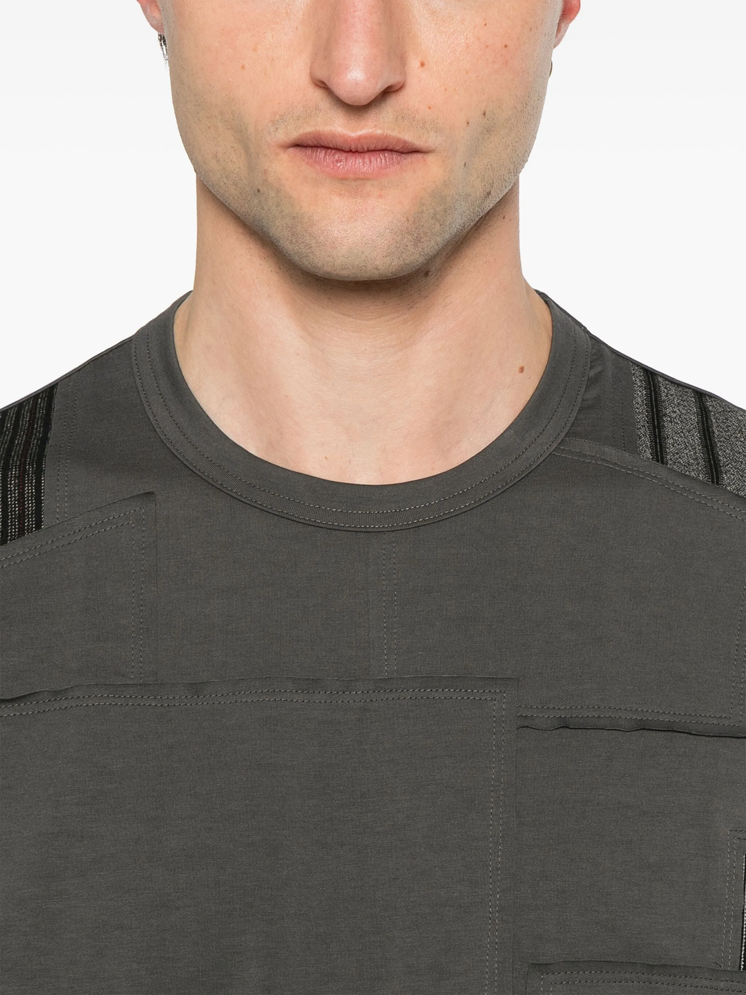 Cotton Jersey x Multi Fabrics T-Shirt