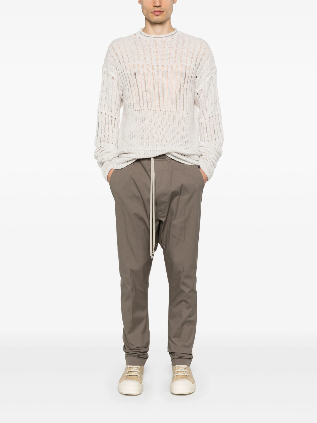 Drawstring Long Heavy Cotton Pants