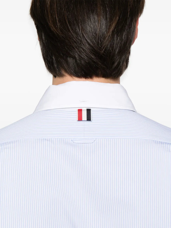 Micro University Striped Poplin Straight Fit Shirt