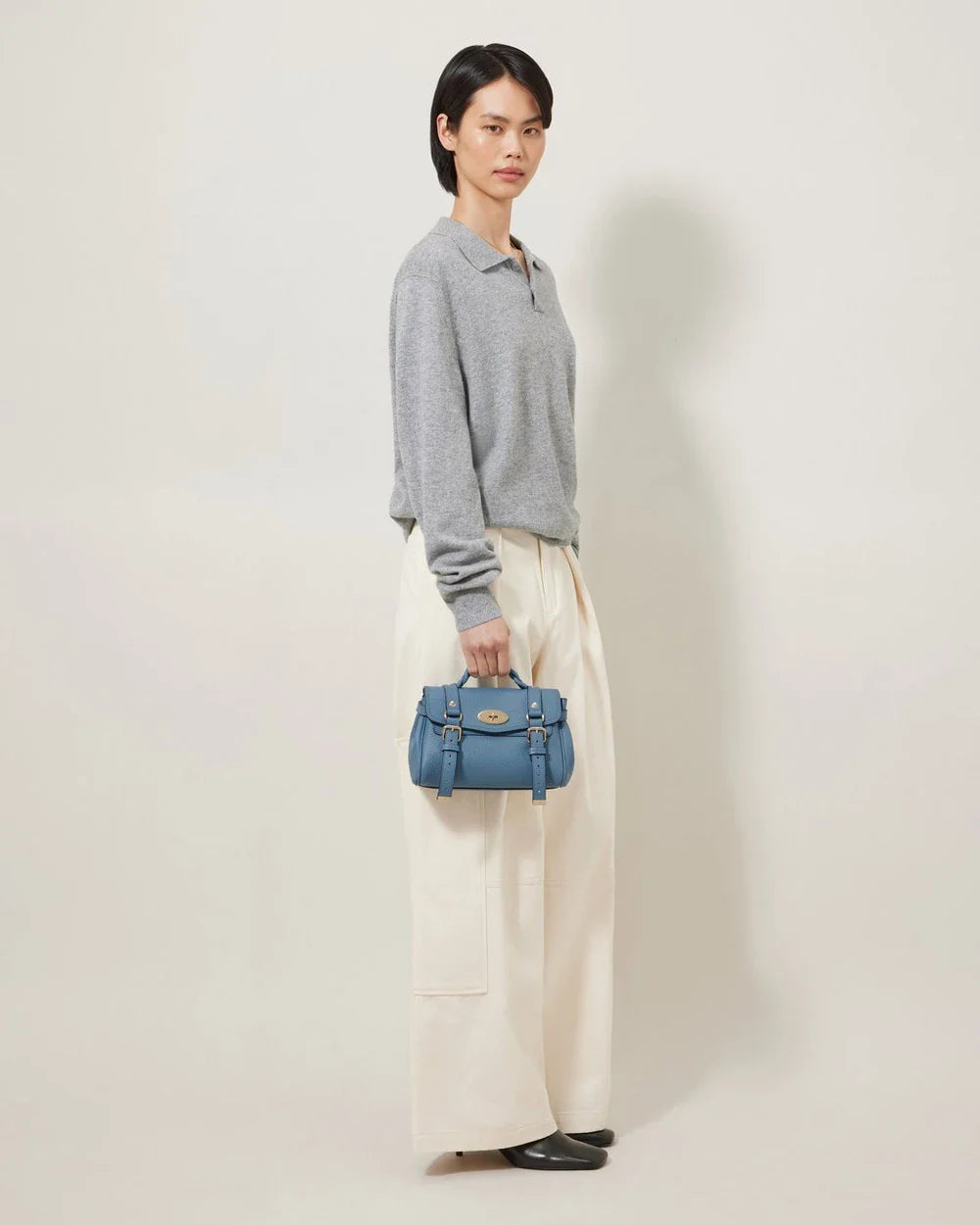 Mini Alexa Brighton Blue Heavy Grain