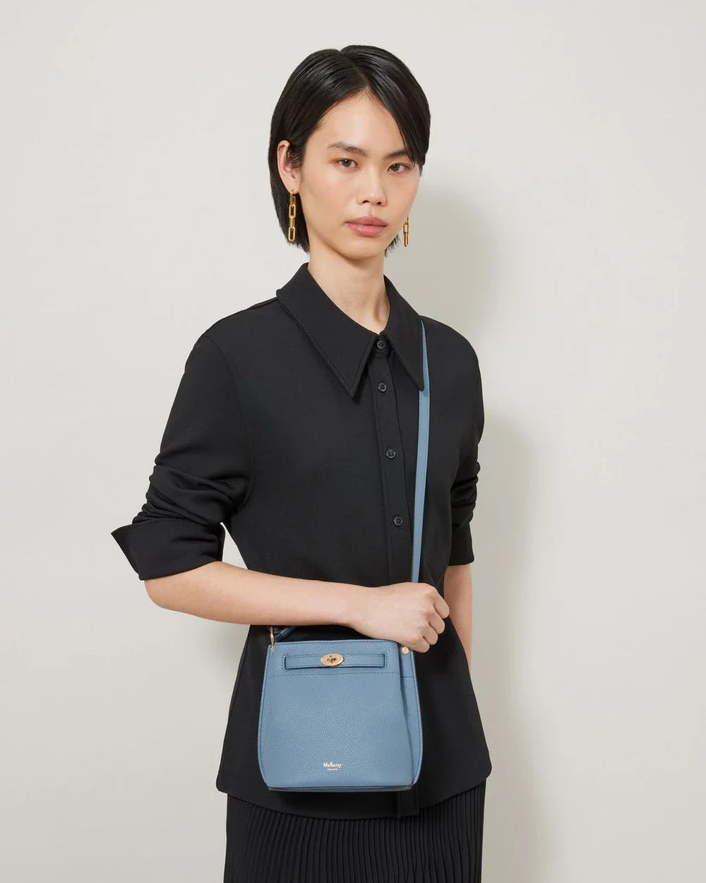 Mini Islington Bucket Brighton Blue Small Classic Grain