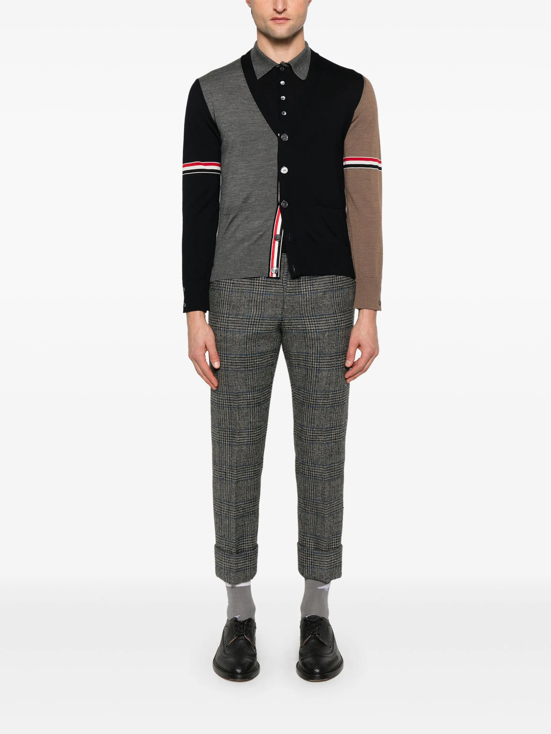 Fine Merino Wool Funmix V Neck Cardigan