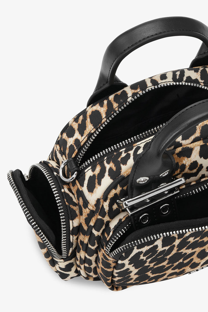 Leopard Mini Polochon Bag