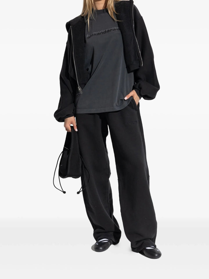 Oversized Cropped Zip-Up Hoodie