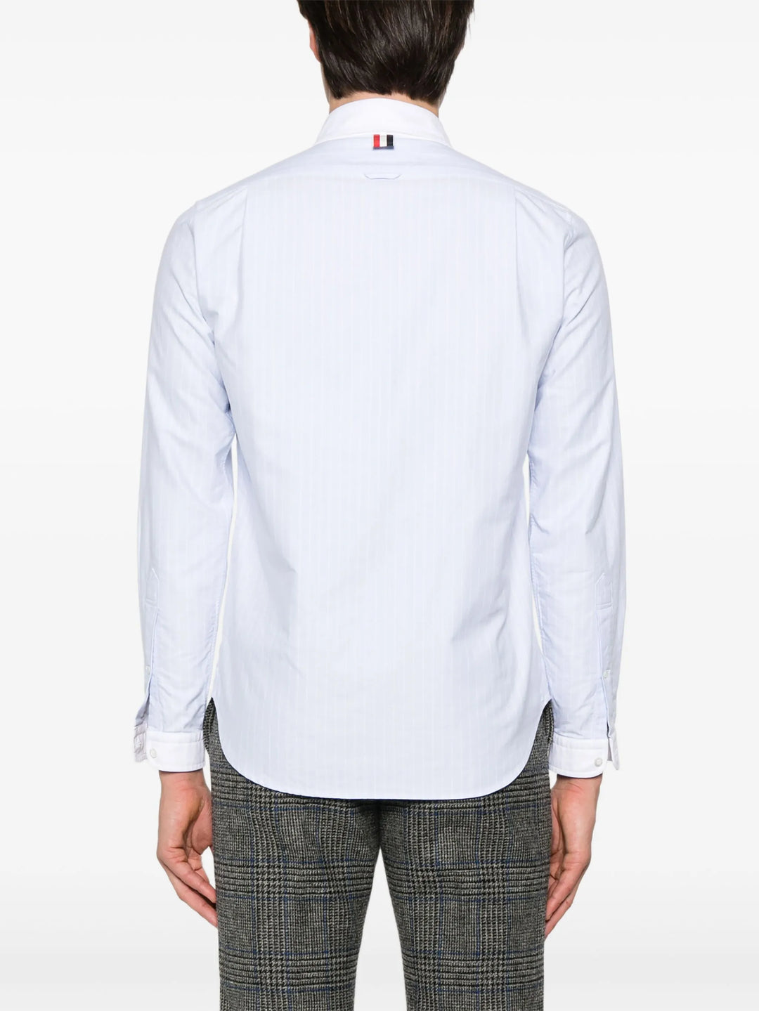 Pinstripe Oxford Shawl Collar Shirt