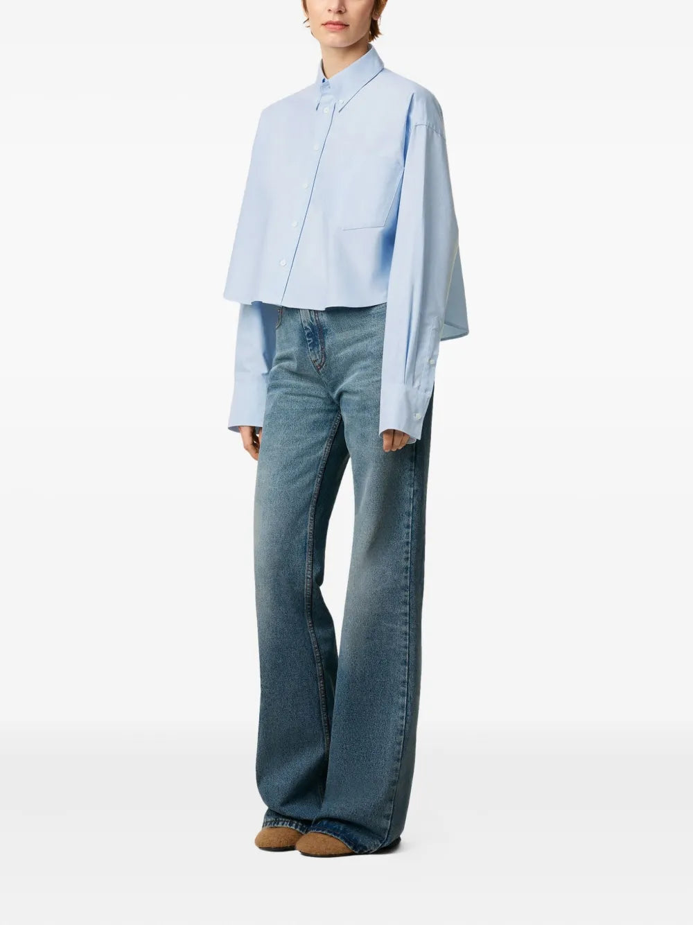 Cotton ADC Cropped Oversized Shirt