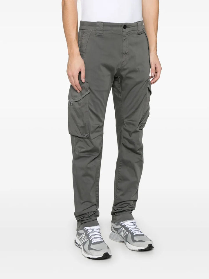 Stretch Satin Cargo Pants