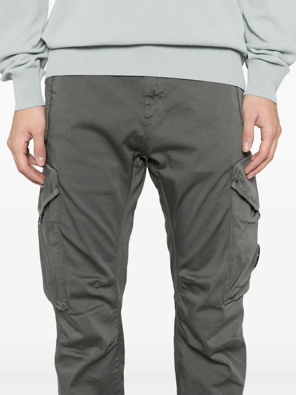 Stretch Satin Cargo Pants