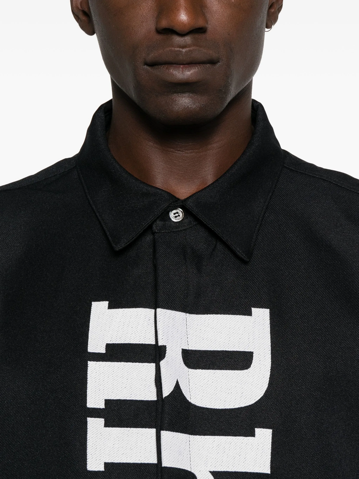 Center Logo Button Up Shirt