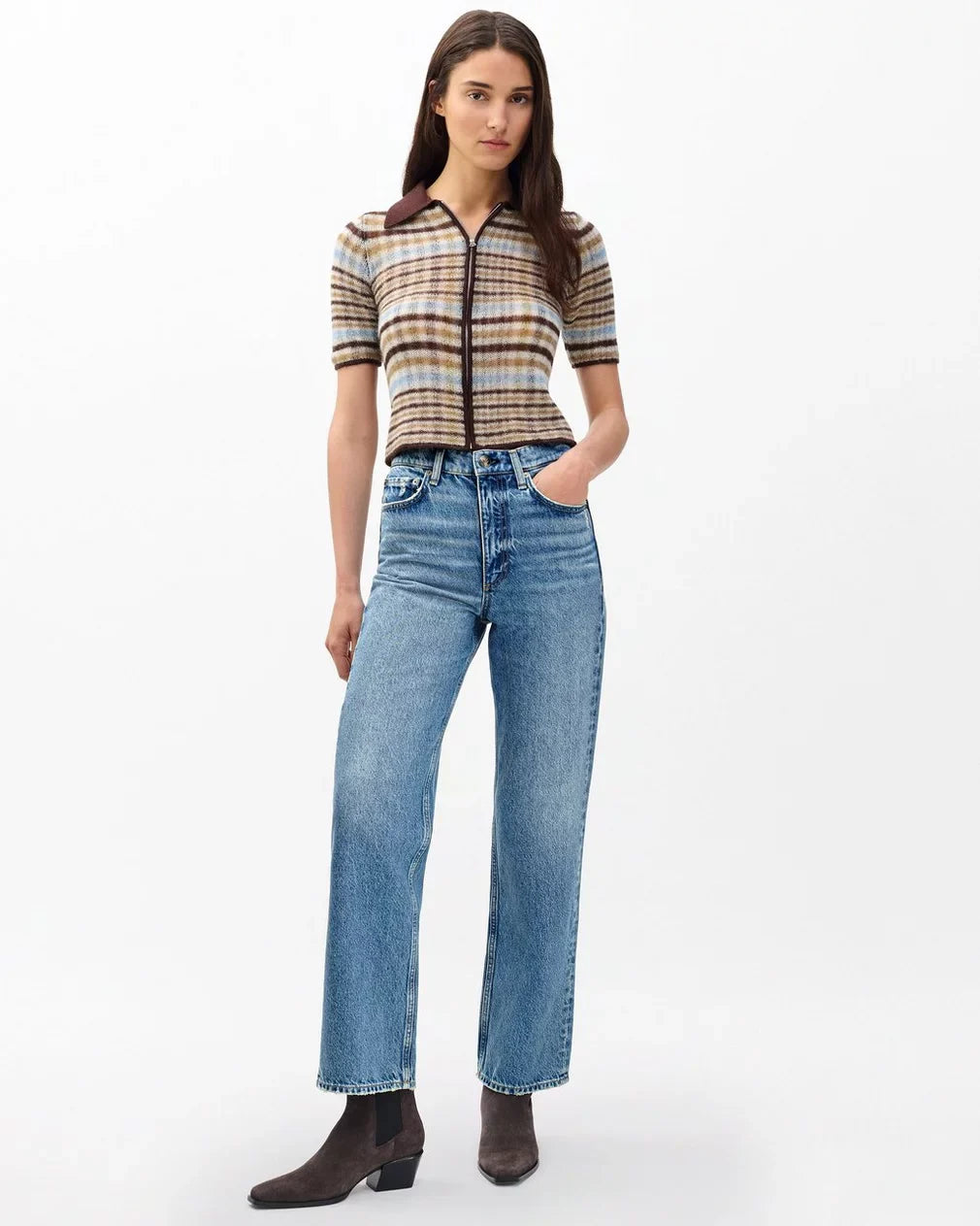 Shea High-Rise Ankle Straight Jeans