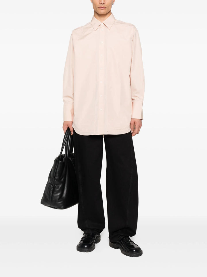 Cotton Raw Edged Oversized Shirt
