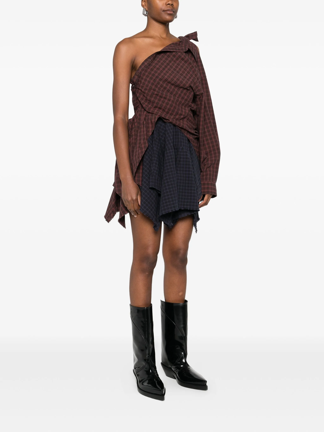 Asymmetric Deconstructed Mini Dress