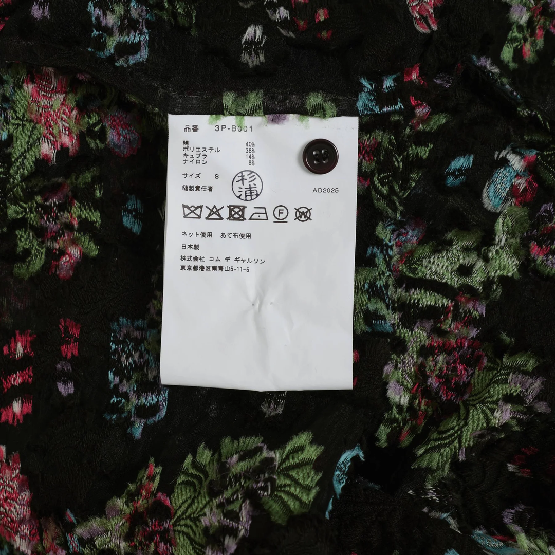 Floral Pattern Cut Jacquard Shirt