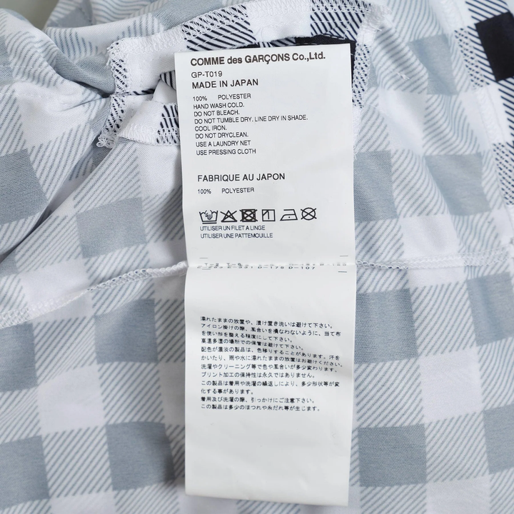 Polyester Smooth Print Gingham T-Shirt