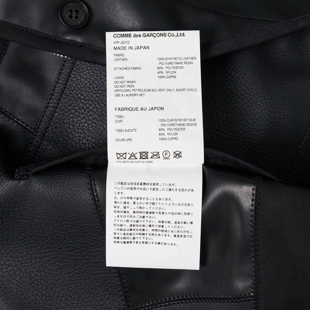 Synthetic Leather Mix Blouson