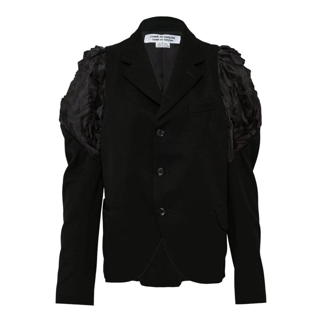 Formal Wool Doeskin x Polyester Jacket