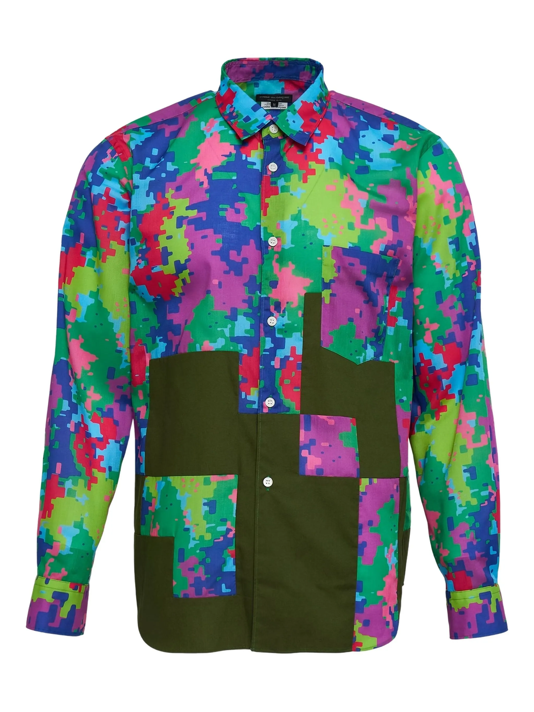 Polyester Lawn Camo Pattern Print Shirt