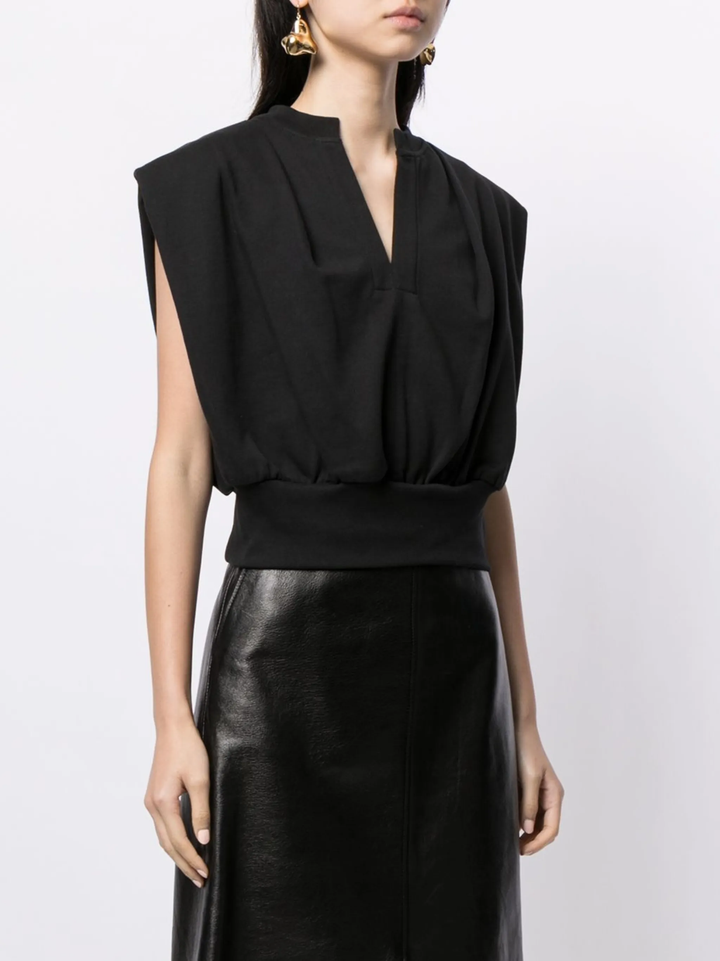 Sleeveless French Terry Top