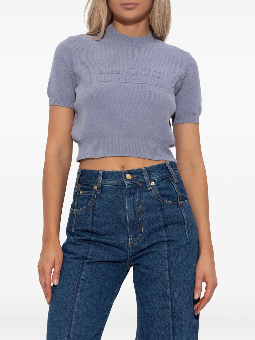 Logo-Embossed Ribbed Chenille Sweater