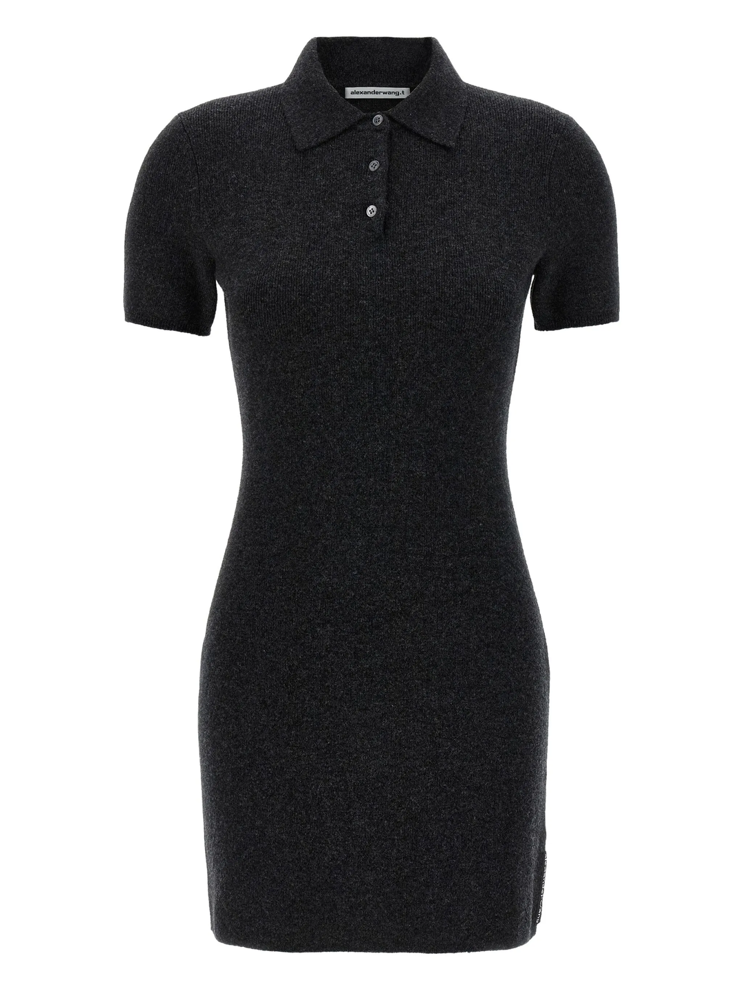 Wool-Blend Short Sleeve Polo Dress